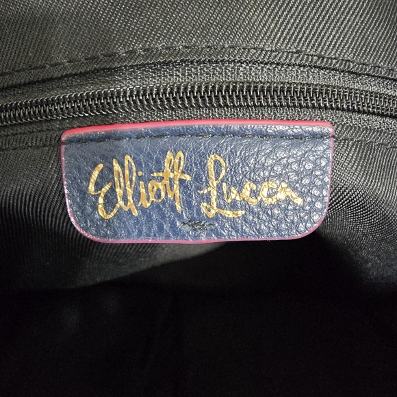 Elliot Lucca Indigo Blue Leather Convertivle Hobo Bag - Picture 8 of 15